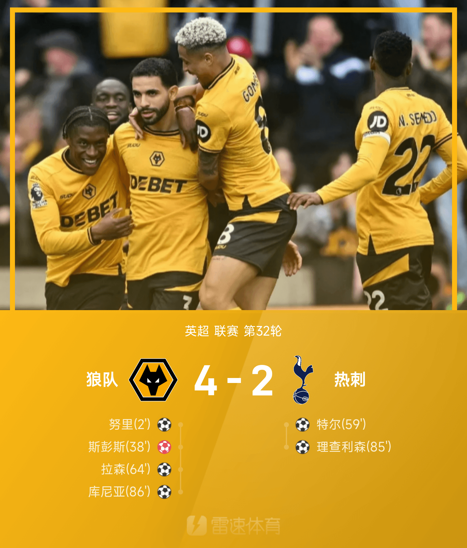 狼队火力全开，英超赛场上风云突变的简单介绍