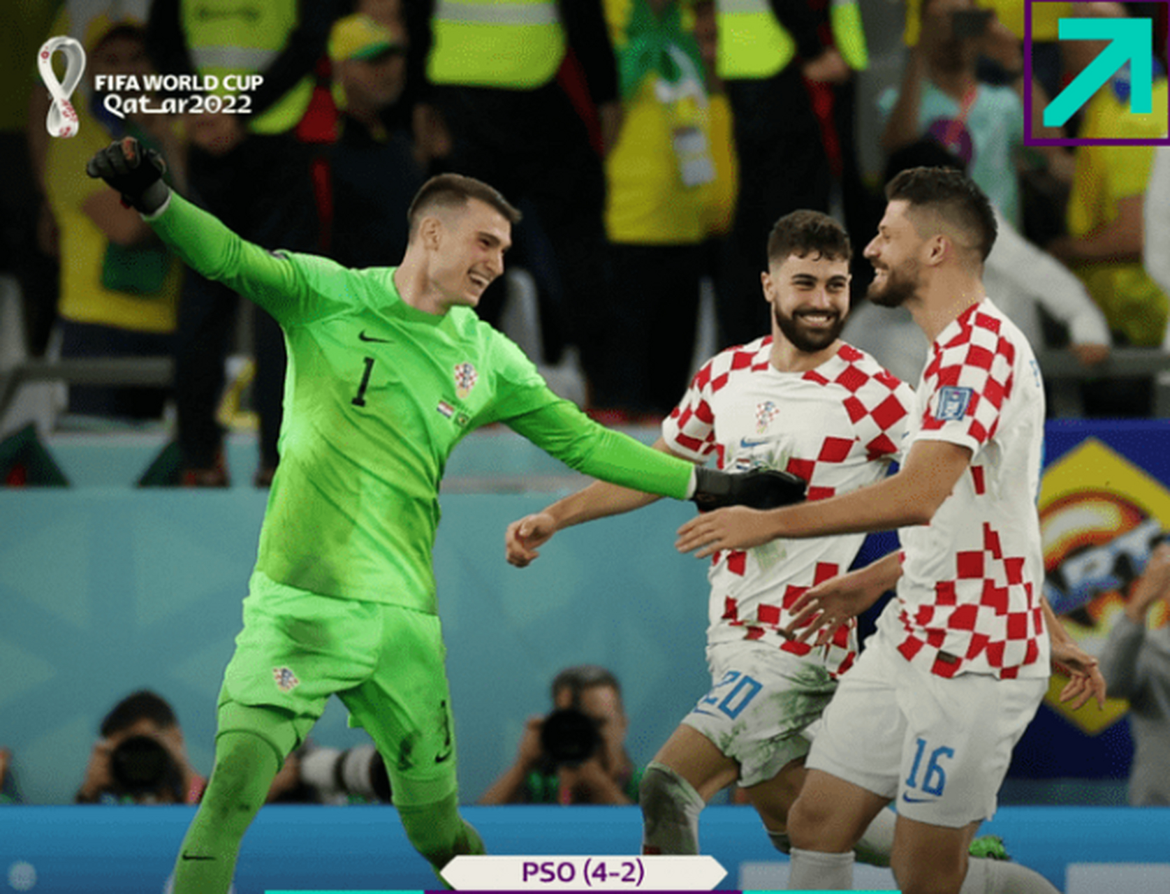 克罗地亚队在点球战中击败对手，晋级
